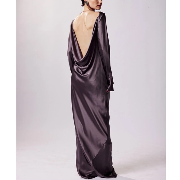 NWT REEF DRAPED DRESS - ASH MAXI SILK DRESS SIZE XL